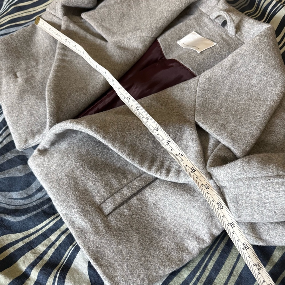 Designer Wool Gray Cropped Jacket - image 6